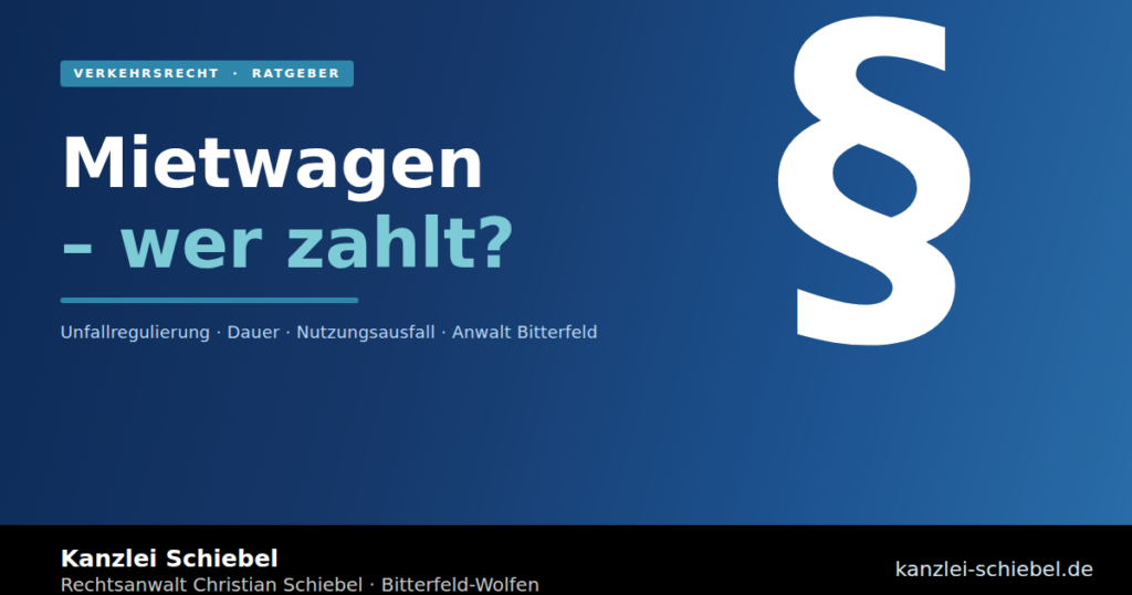 Mietwagen nach Unfall"